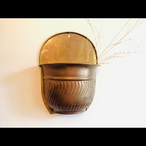 Brass plant wall holder
